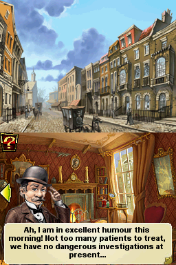 Sherlock Holmes and the Mystery of Osborne House (Nintendo DS) screenshot: Dr. Watson...