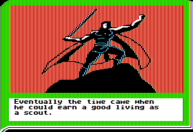 ZorkQuest: Assault on Egreth Castle (Apple II) screenshot: Ryker in Quest for Glory?