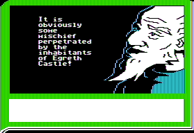 ZorkQuest: Assault on Egreth Castle (Apple II) screenshot: Thank you, Captain Obvious!