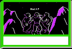 ZorkQuest: Assault on Egreth Castle (Apple II) screenshot: Wait!