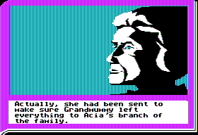 ZorkQuest: Assault on Egreth Castle (Apple II) screenshot: Dear grammy?