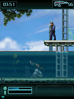 Tom Clancy's Splinter Cell: Conviction (J2ME) screenshot: Swimming