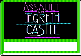 ZorkQuest: Assault on Egreth Castle (Apple II) screenshot: Assault on Egreth Castle.