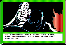 ZorkQuest: Assault on Egreth Castle (Apple II) screenshot: I hope you remembered to bring the smores!