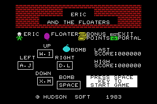 Eric and the Floaters (ZX Spectrum) screenshot: Alternate title screen