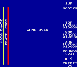 River Patrol (Arcade) screenshot: Game Over