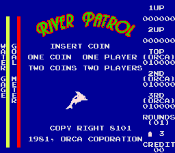 River Patrol (Arcade) screenshot: Title Screen