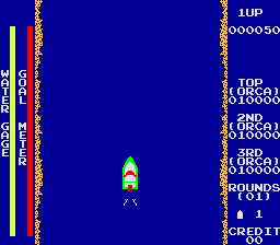 River Patrol (Arcade) screenshot: The starting position.