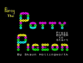 Percy the Potty Pigeon (ZX Spectrum) screenshot: Title screen.