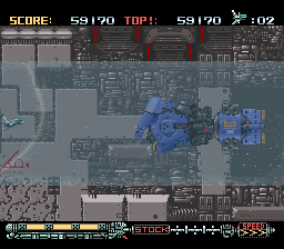 Phalanx (SNES) screenshot: 2nd mission boss.