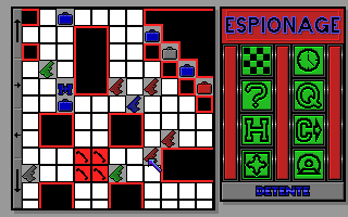 Espionage (Amiga) screenshot: The options menu.