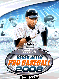 Derek Jeter Pro Baseball 2008 (J2ME) screenshot: Title screen