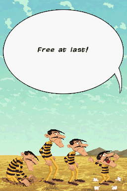 Screenshot of Lucky Luke: The Daltons (Nintendo DS, 2008