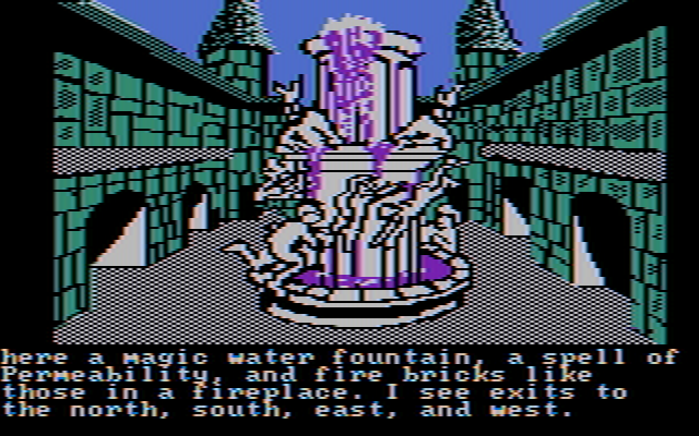 Sorcerer of Claymorgue Castle (DOS) screenshot: Infiltrated the keep (CGA, composite)