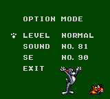 Tom and Jerry: The Movie (Game Gear) screenshot: Options