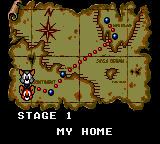 Tom and Jerry: The Movie (Game Gear) screenshot: Map screen