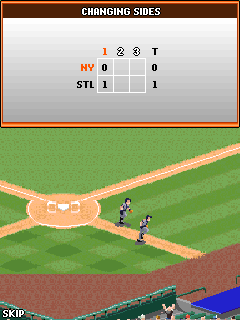 Derek Jeter Pro Baseball 2008 (J2ME) screenshot: Changing sides