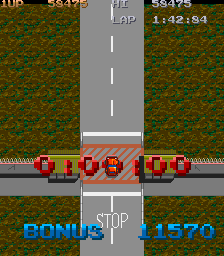 City Bomber (Arcade) screenshot: Made it to the end of the level.