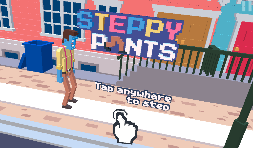 Steppy Pants (Android) screenshot: Title screen