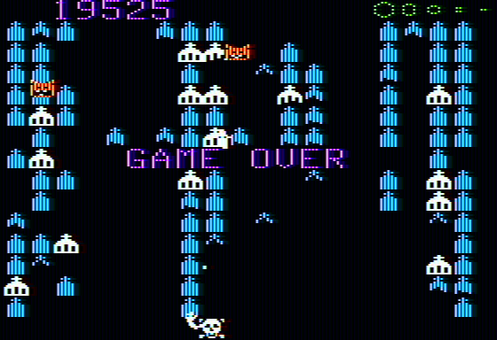 Nightmare Gallery (Apple II) screenshot: Game over