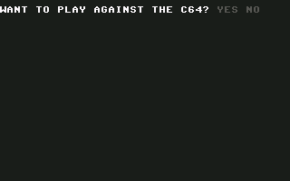 Kalah (Commodore 64) screenshot: Play the computer?