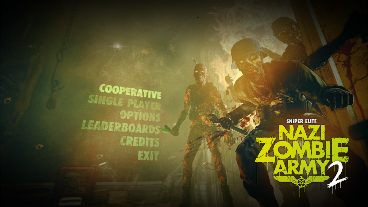 Sniper Elite: Nazi Zombie Army 2 (Windows) screenshot: Main menu.