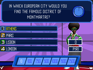 Buzz! The Mobile Quiz (J2ME) screenshot: A typical question