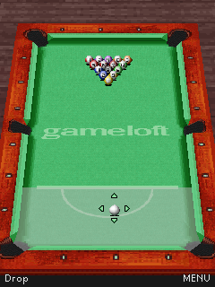 Midnight Pool 3D (J2ME) screenshot: Dropping the ball