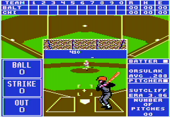 The Sporting News Baseball (Apple II) screenshot: Playball!