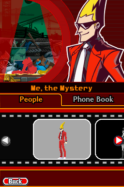 Ghost Trick: Phantom Detective (Nintendo DS) screenshot: You can check information about people you met...