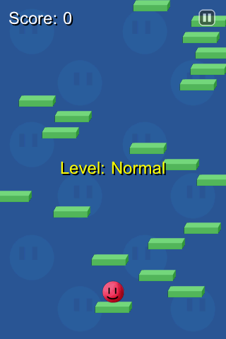 PapiJump (iPhone) screenshot: Starting level normal