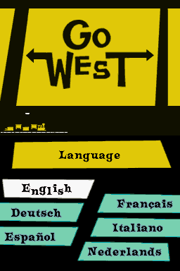 Go West!: A Lucky Luke Adventure (Nintendo DS) screenshot: Choose your language