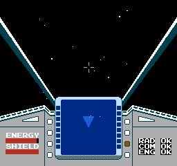 Star Luster (NES) screenshot: The white dots on the radar screen indicate enemy ships