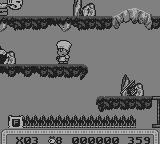 Pierre le Chef is... Out to Lunch (Game Boy) screenshot: Looking around