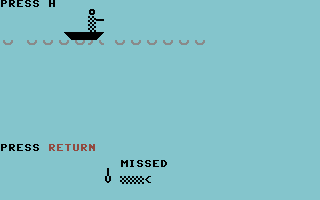 Sea Route to India (Commodore 64) screenshot: Missed