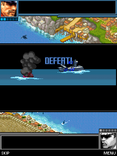 Naval Battle: Mission Commander (J2ME) screenshot: Defeat