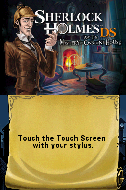 Sherlock Holmes and the Mystery of Osborne House (Nintendo DS) screenshot: Title screen