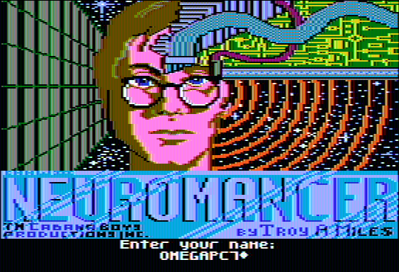 Neuromancer (Apple II) screenshot: Entering my name
