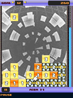Rubik's Numbolution (J2ME) screenshot: Long combos make extra points