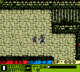 Warriors of Might and Magic (Game Boy Color) screenshot: Fighting with the guard...