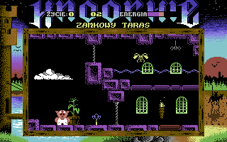 Knoorkie (Commodore 64) screenshot: Castle Terrace