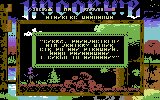 Knoorkie (Commodore 64) screenshot: Conversation