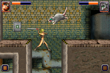 Axa (J2ME) screenshot: Mutant rat attacking!