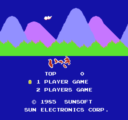 Ikki (NES) screenshot: Title screen