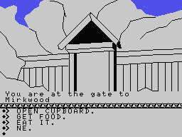 The Hobbit (MSX) screenshot: At the gate of Mirkwood