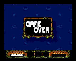 The Fantastic Adventures of Dizzy (Amiga) screenshot: Game Over. (AGA)