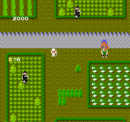 Ikki (NES) screenshot: The ghost can hinder the player