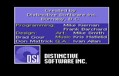 The Cycles: International Grand Prix Racing (Commodore 64) screenshot: Credits screen
