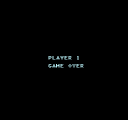 Geimos (NES) screenshot: Game over (Mode A)