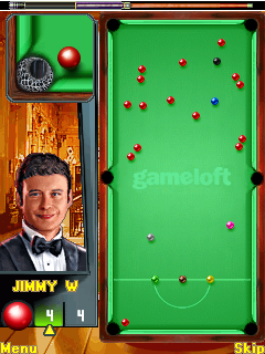 Jimmy White Snooker Legend (J2ME) screenshot: A close up appears when getting close to the pocket